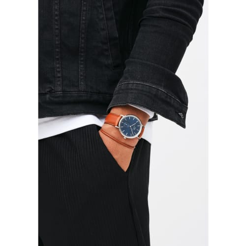 Daniel Wellington DW Men's Classic Multi-Eye Watch, 40 St Mawes S Arctic, Elegant Luxury Watch, Popular Gift, Leather