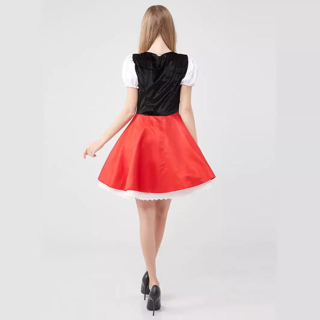 Little Red Helloween Costumes for Women Cosplay Little Red Riding Hood Fantasy Game Uniforms Fancy Dress Outfit Drama Costumes