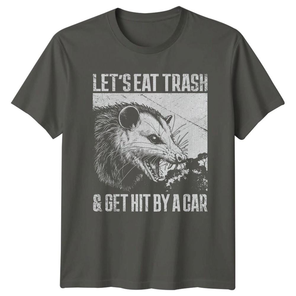 LETS EAT TRASH GET TShirt Opossum Wildlife Humor Birthday Gift S