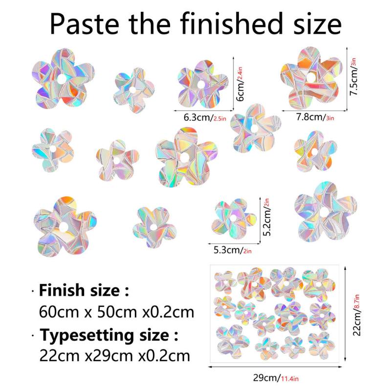 Rainbow Maker Sun Catcher Wall Stickers Cat Bird Star Mushroom Moon Sun Diy Window Glass Electrostatic Prisms Sticker