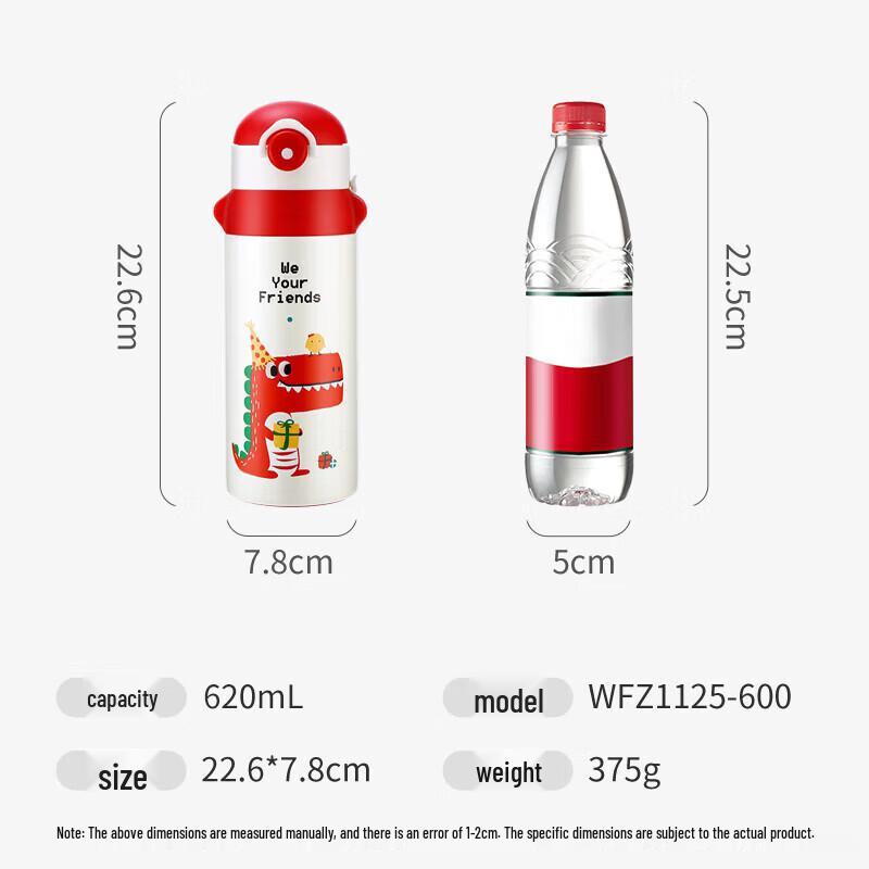 FUGUANG Children s 620ml Insulated Straw Bottle