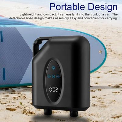 Portable Paddle Board Pump with 6 Nozzles Digital Display 20PSI Electric SUP Pump Auto-Off Deflation Air Compressor Inflatable Stand-Up Boards Boats