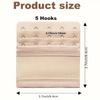 5pcs Ultra-Soft Bra Extenders - 5-Hook Adjustable for Maximum Comfort, Ideal for Plus Size, Maternity & Sensitive Skin
