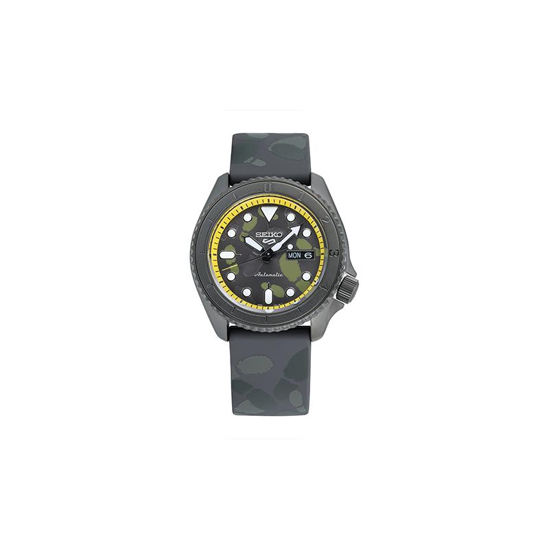 

SEIKO seiko5 series ONEPIECE joint model sports and leisure waterproof diving global limited edition Quartz same style for men and women gray SRPH69K1 сірий колір