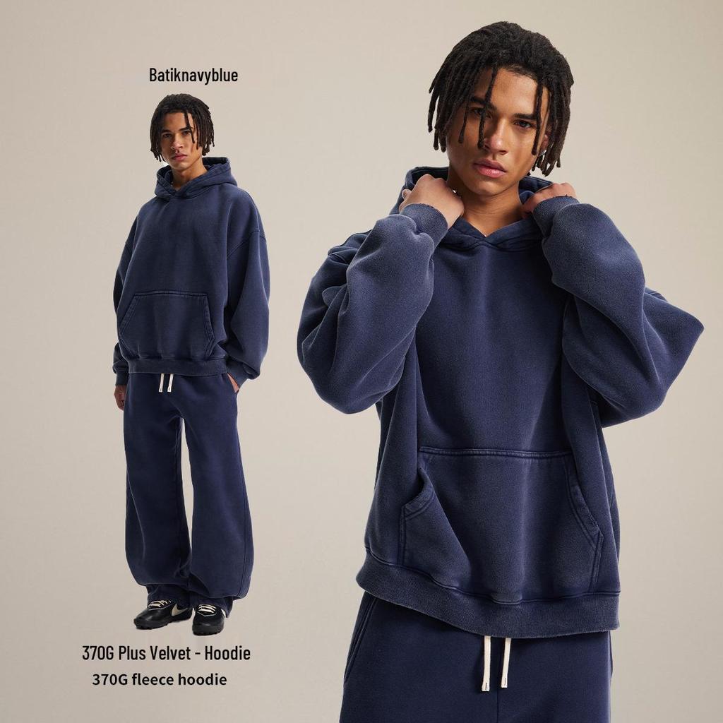 Chain Tide Menswear | 2025 Autumn/Winter Boxy Fit Ripped Distressed Hooded Sweatshirt with Plus Velvet