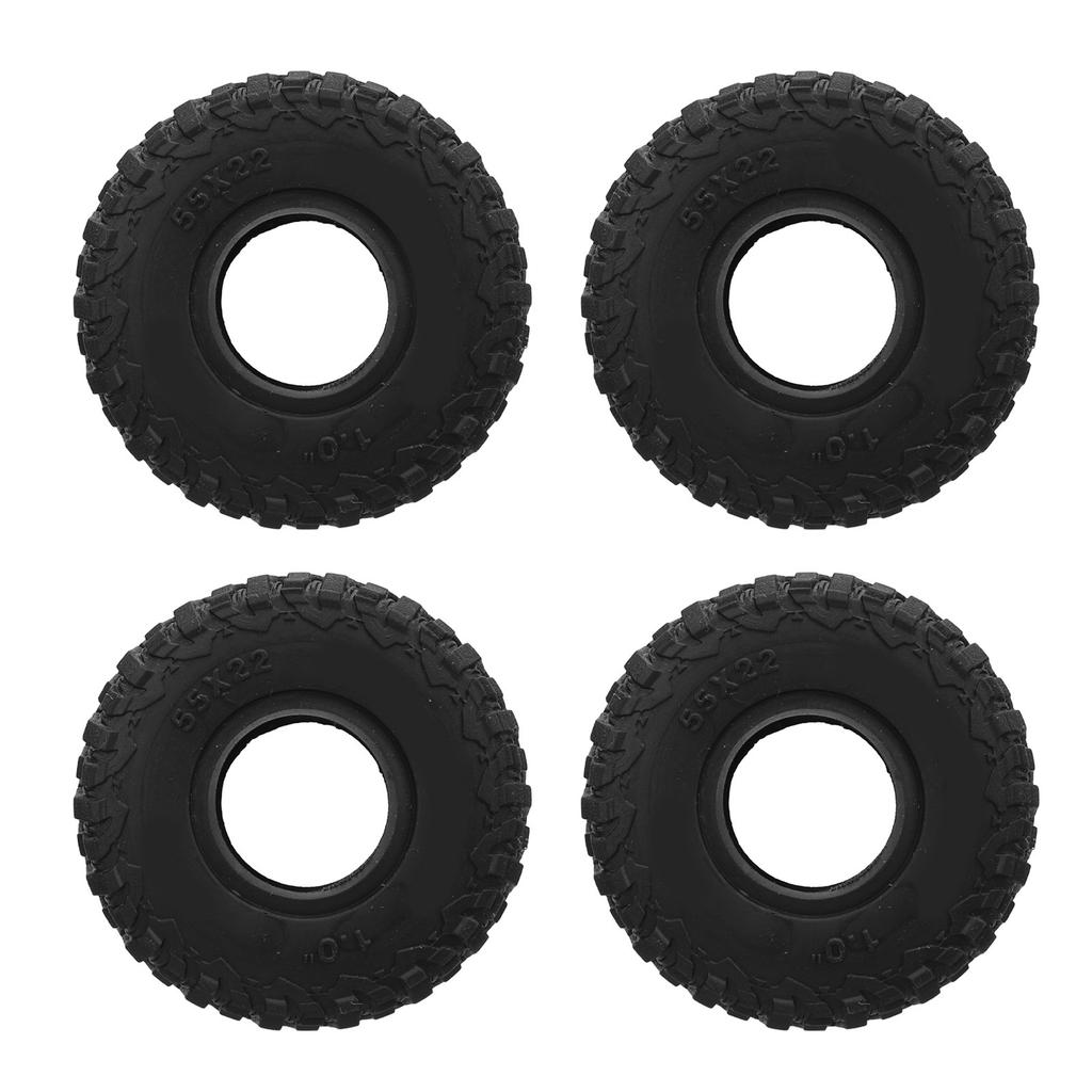 RC Car Wheel Rim and Tire Sturdy Lightweight RC Plastic Wheel Rims with Tires Set for Axial SCX24 1/24 1/18 RC Crawler