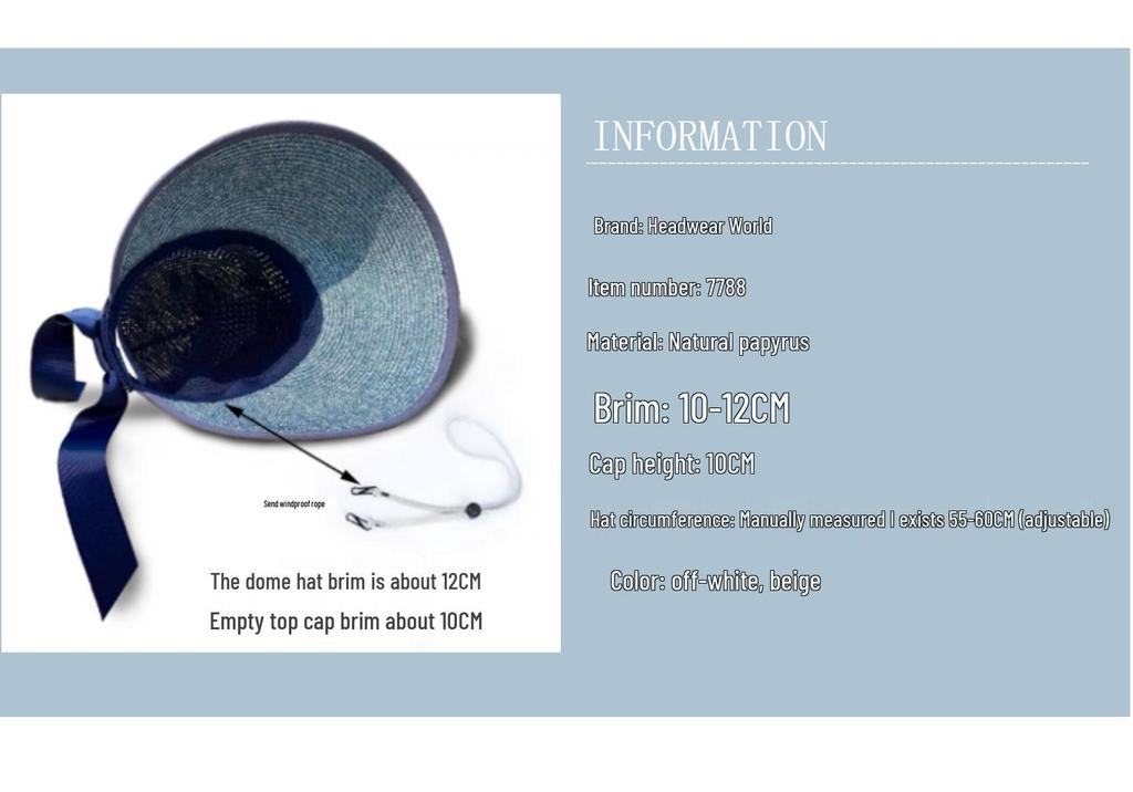 Mori Style Women's Wide Brim Straw Hat with Bow and Satin Ribbon, Sun Protection for Summer Travel and Beach Outings.