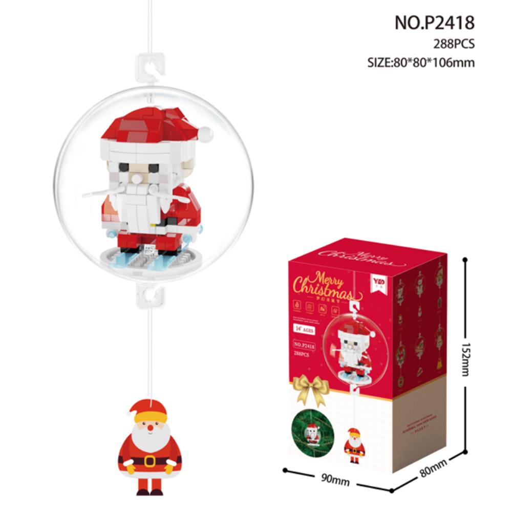 Christmas Pendant Ball Building Blocks Mini Bricks Bell Snowman Santa Claus Christmas Tree Decorations For Home Christmas Gifts
