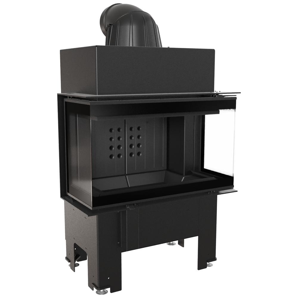 Steel fireplace KRATKI NBC 680/280 7 kW Ø 160 black thermotec