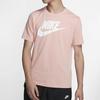Nike T Shirts Men's Coral Powder Crew Neck Moderate Straight Fit AR5005-648