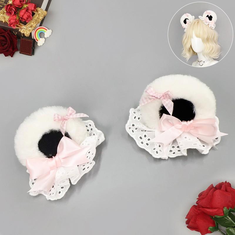 Plush Bear Ear Headband Women Girls Sweet Kawaii Hair Accessory Removable Clip Soft Fuzzy Hairband 2026