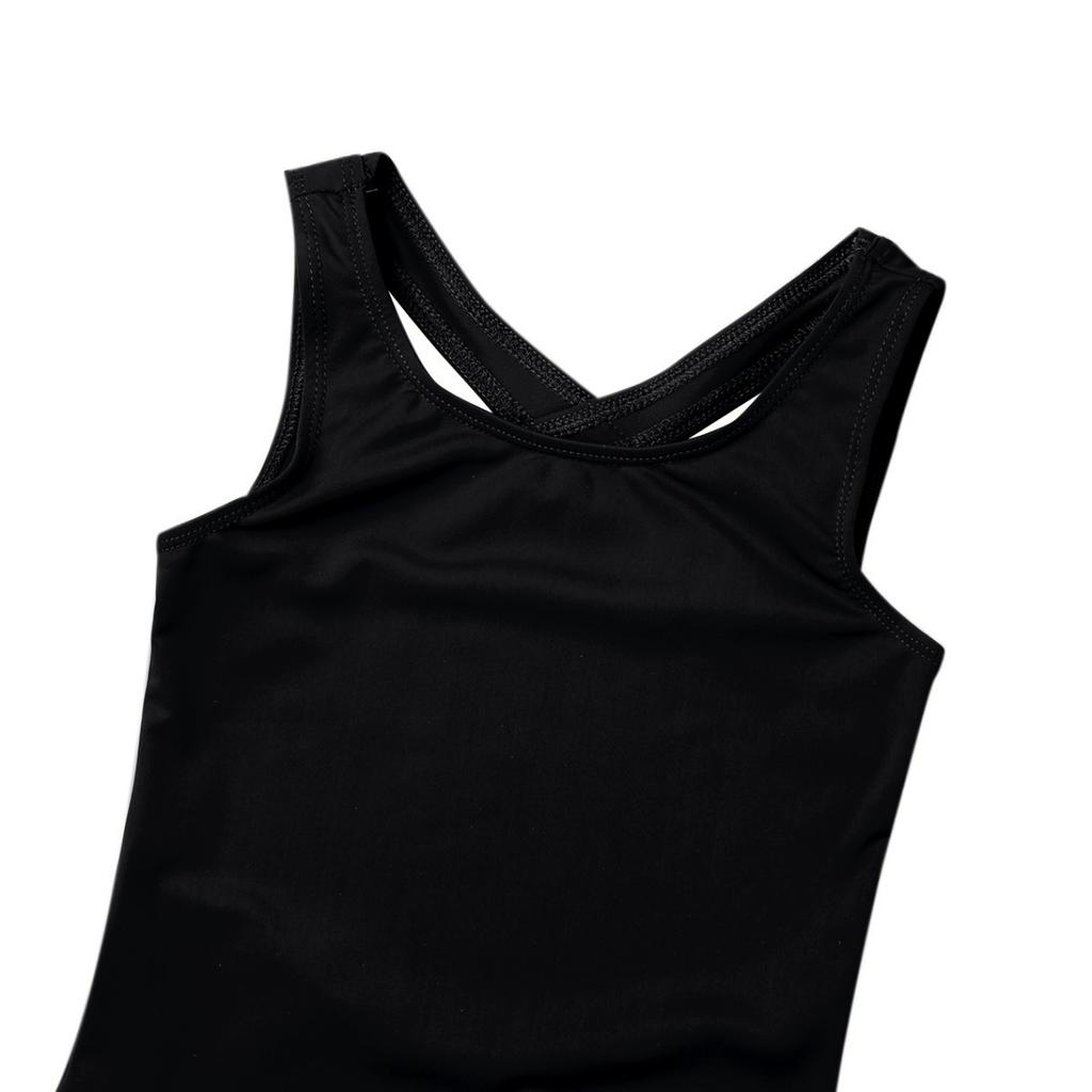 Kids Girls Double Straps Sleeveless Gymnastic Ballet Leotard Jumpsuit Athletic Dance Clothes Tank Tops Outfits