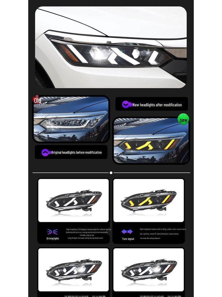LED Daytime Running Lights & Flowing Turn Signals for 20-22 Honda Breeze Headlight Assembly
