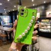 Electroplating Bracelet Is Suitable for Iphone13 Apple 11/XR Candy Square Fine Hole Silicone Mobile Phone Case Apple 8P