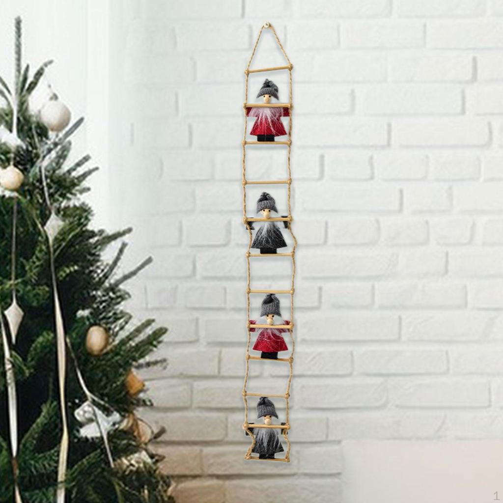 Vánoční dekorace 4 panenky lezoucí po žebříku závěsný přívěsek socha ozdoba na vánoční stromek pro párty