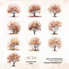 Twilight PET Sticker Pack: Four Seasons Scenery, 20 Sheets, 6 Tree Styles for DIY Projects