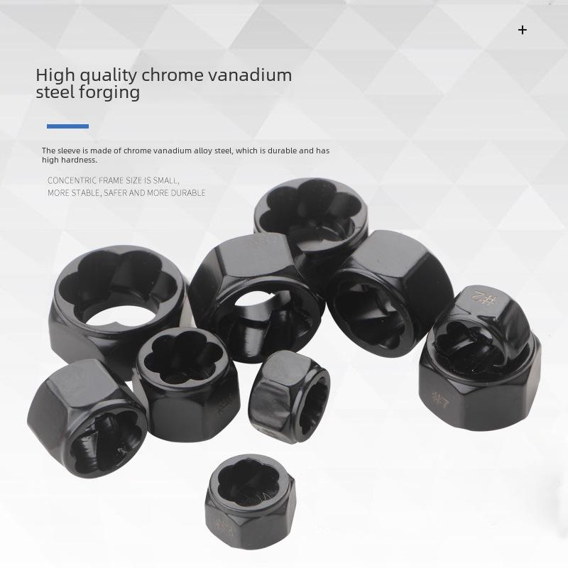 10-Piece Nut & Bolt Extractor Set for Damaged Screws