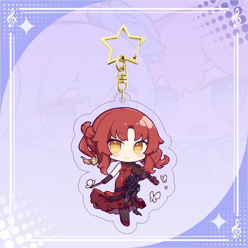 New Anime Figure Honkai: Star Rail Acrylic key chain pendant game double-sided star chain fans' gift Pendant Keyrings 6CM