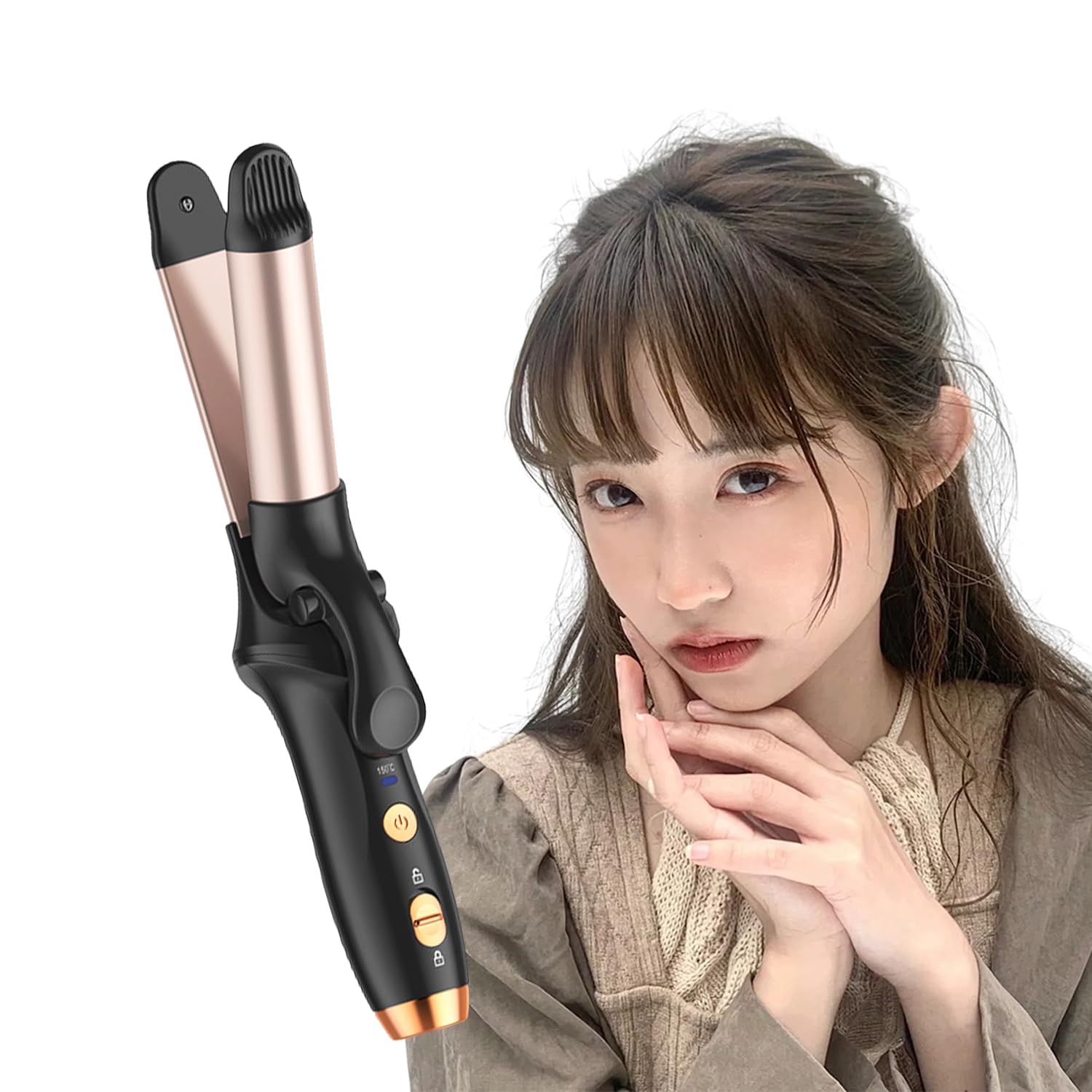 

Curling Iron Cordless Curling Iron Mini 2way Straight by ifoofi Curling Iron Curl Small Portable Dual Use USB Rechargeable 3 Level Temperature