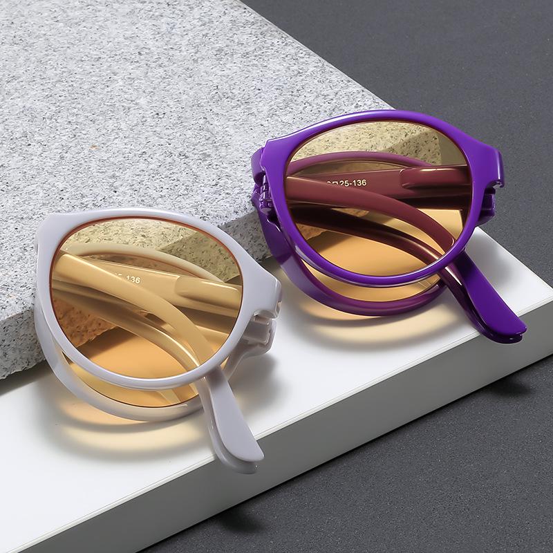 Foldable Night Vision Anti-Blue Light Reading Glasses with HD Eye Protection for Men
