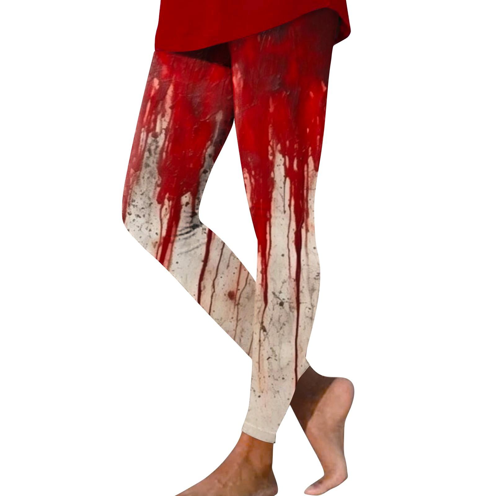 

Женские повседневные модные уличные брюки для йоги с принтом на Хэллоуин, облегающие эластичные укороченные брюки XXL