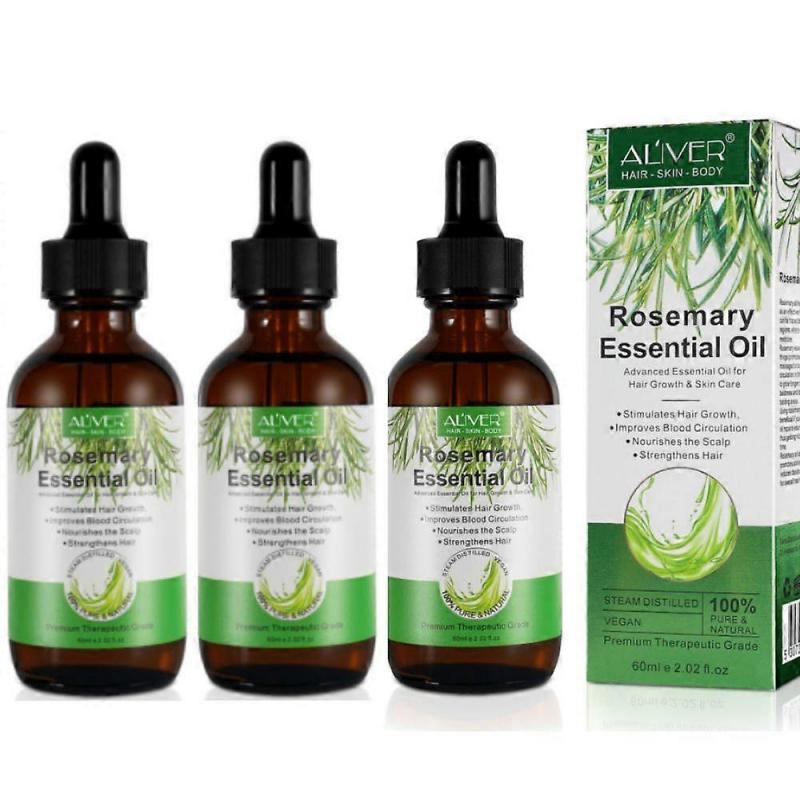 1-3pcs Organic Rosemary Essential Oil For Hair Growth ,100% Natural Nourishes Hair