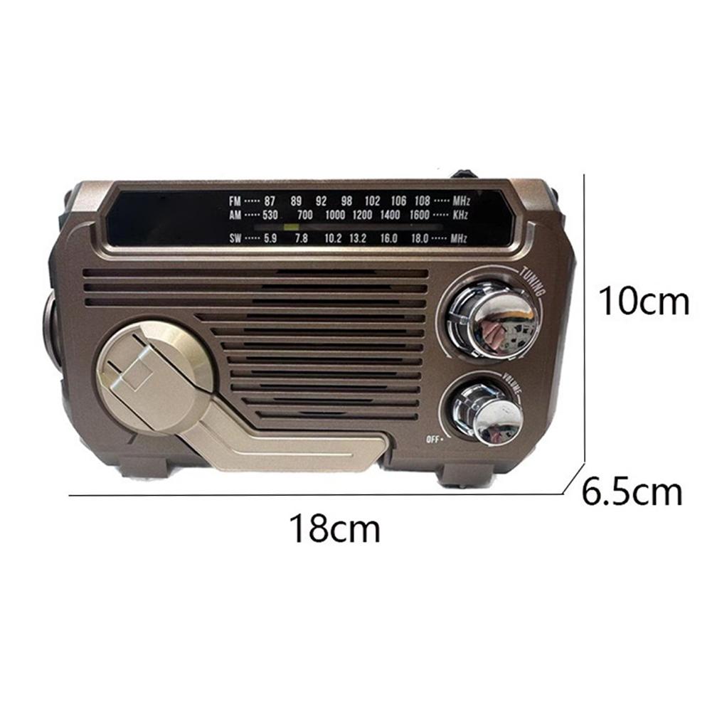Outdoor Hand Crank Radio with Built In Flashlight and Playback Options