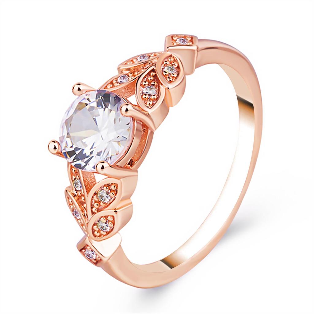 Laurel Goddess Moissanite Ring for Women – Elegant Simulated Diamond Gift for Girlfriend