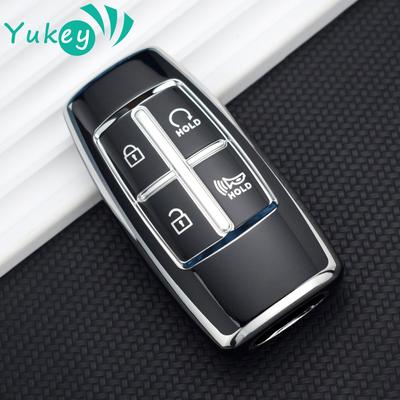 TPU 4tlačítkový ochranný kryt Pouzdro na klíč od auta Pro Hyundai Genesis G80 GV80 2019 - 2023 Chytrý bezklíčový vstup Dálkové ovládání