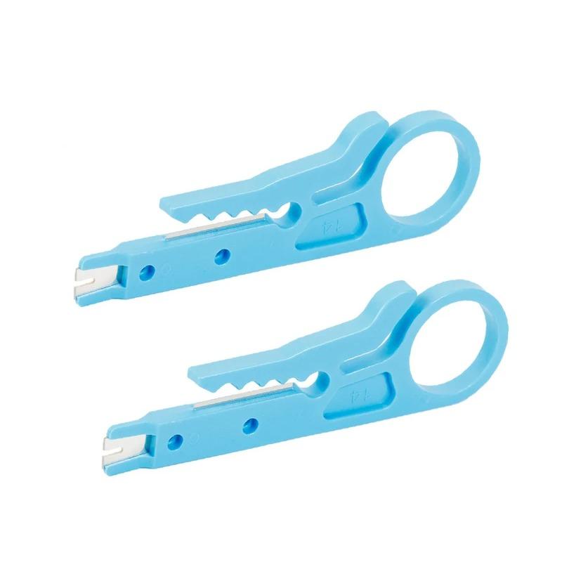 3pcs black/blue/yellow portable wire stripping pliers small wire stripping knife wire cutting tool network cable crimping pliers