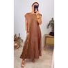 Mode Elegante Frauen Sommer Kleid Plus Größe Rundhals Kurzarm Casual Maxi Kleider Frauen Lose Elegante Einfache Dame Lange Kleid 868