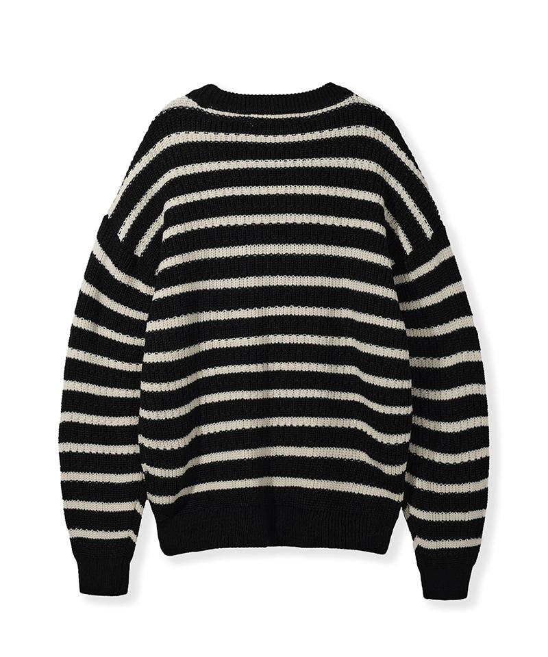NODU Napoli Striped Knit [Black]