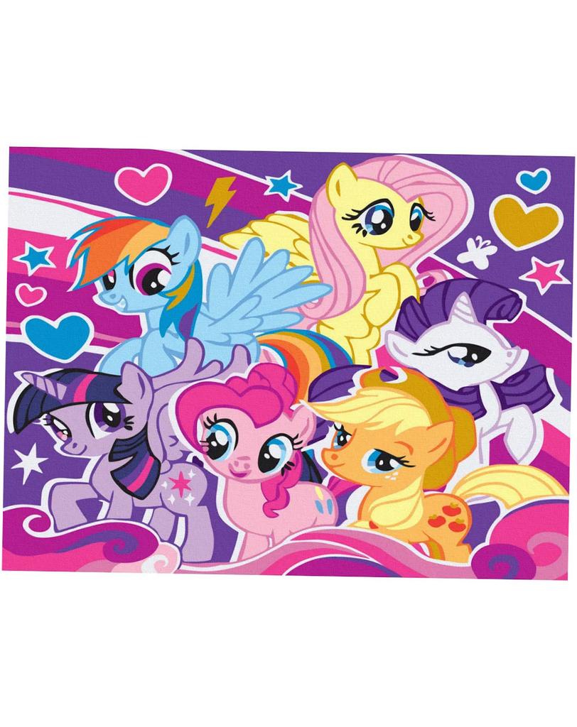 Paint by Numbers. Colorful Ponies.