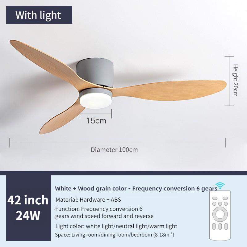 42"/52" New Inverter Ceiling Fan Lamp Bedroom LED Lighting Ceiling Fan Household Electric Ceiling Fan Light