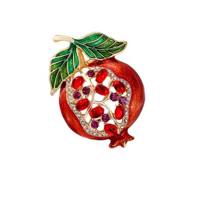 Spilla Elegante Melograno Unica Dichiarazione Artistica Spilla da Giacca di Sicurezza Gioielli Per Donne Accessori Moda