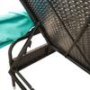 Sun Lounger with Sun Canopy Black Poly Rattan