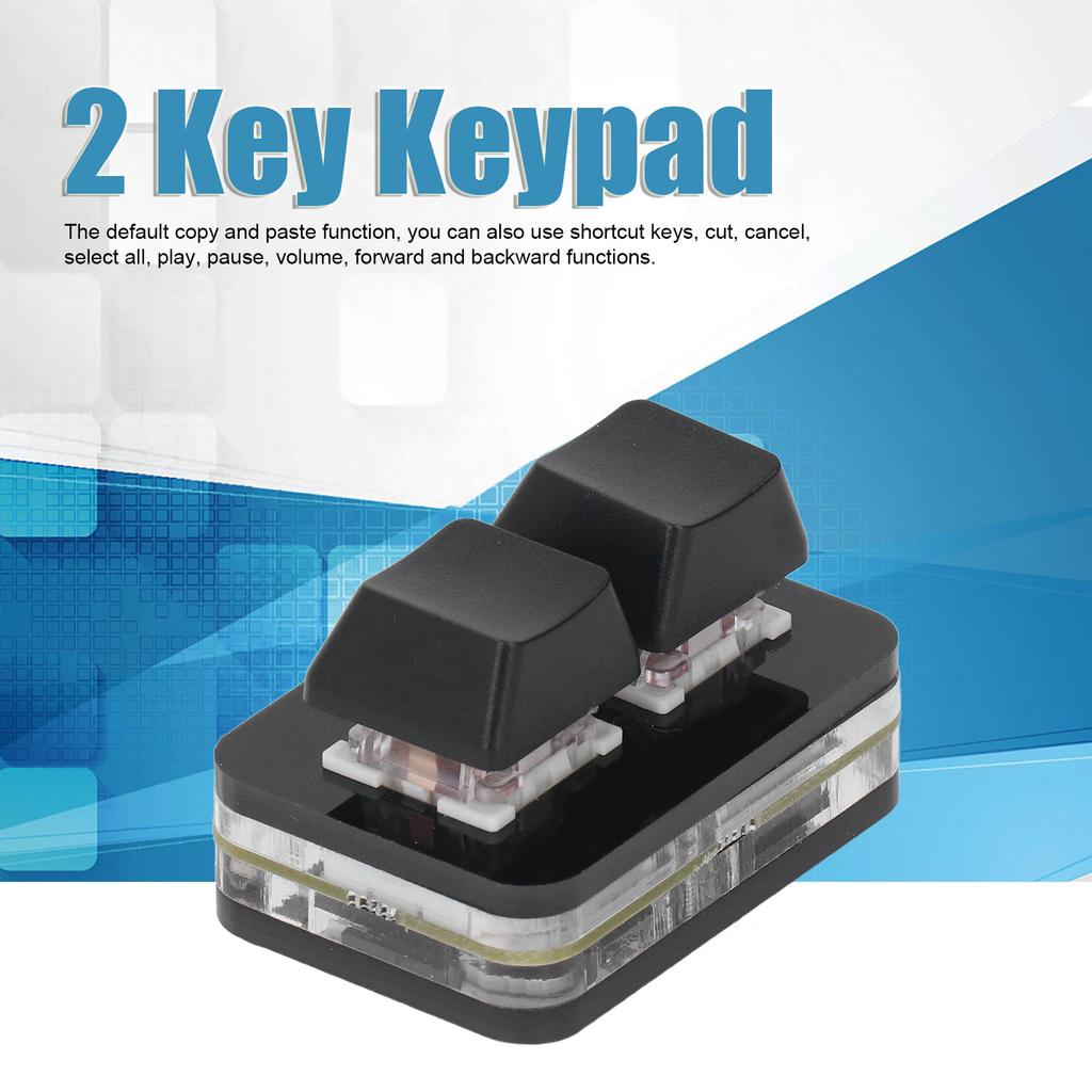 2 Tasten Rot   Tastatur   USB Mechanisches Tastaturpad für Rhythmusspiele Copy Paste Funktion