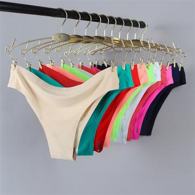 Mutandine da donna Un pezzoIntimo senza cuciture Triangoli di collant di seta ghiacciata