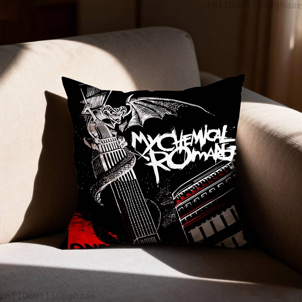 My Chemical RRomance Pillowcase Casual Style Decoration Suitable for Home Decoration Excluding Pillow Core