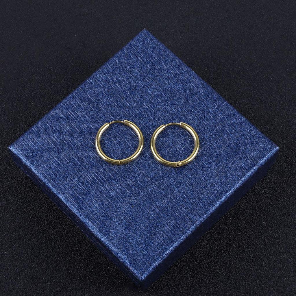 1Pcs Circle Hoop Earring for Women Men Ear Rings Ear Huggie 6-18mm