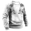 New Men T Shirt 3d Wolf Print Cotton O Neck Long Sleeve Tops Oversized Vintage Clothes Male Gothic Hip Hop Street T-shirts