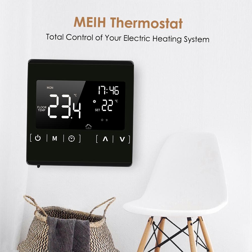 Smart LCD Touchscreen Thermostat for Home Programmable Electric Floor Heating System Thermoregulator AC 85-250V Temperature Controller