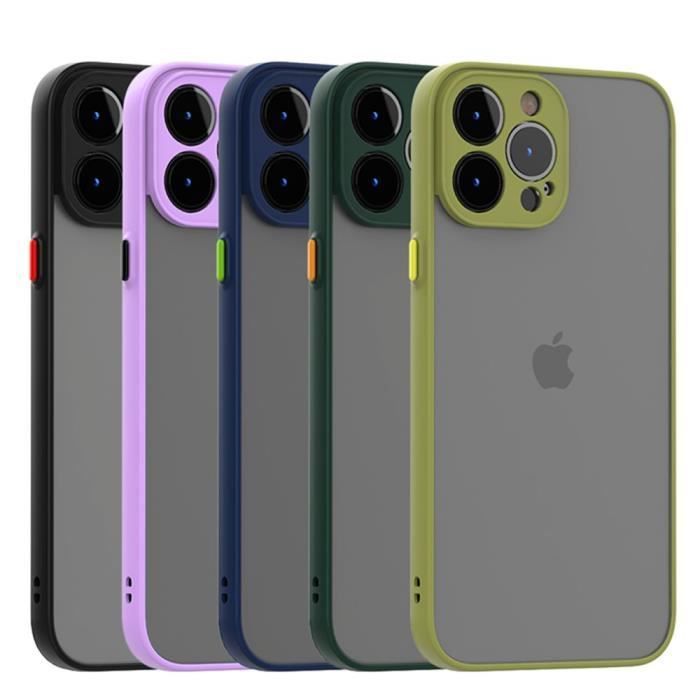 Coque de protection - E.F.CONNECTION - pour iPhone 13 Pro Max - Violet - Semi-rigide - Verre Trempé