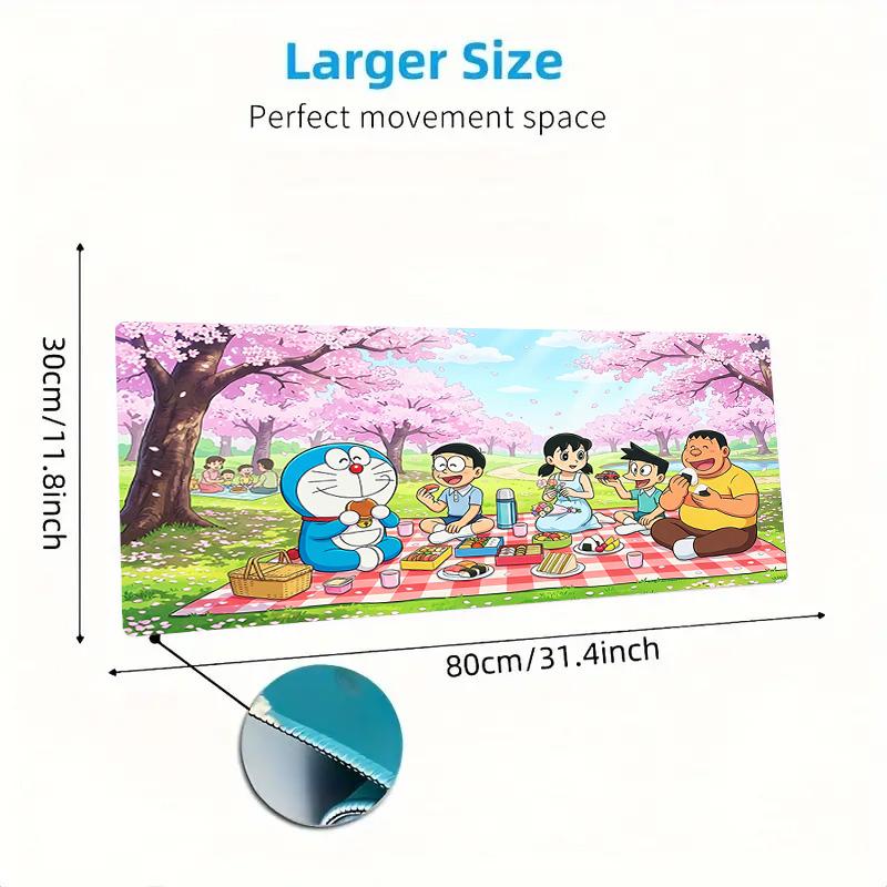 Doremon Friends Color Mouse Pad Large Gaming Table Cushion Non-slip Laptop Tablet Big Mousepad XXL Mat Mini PC Playmat With Lock edge