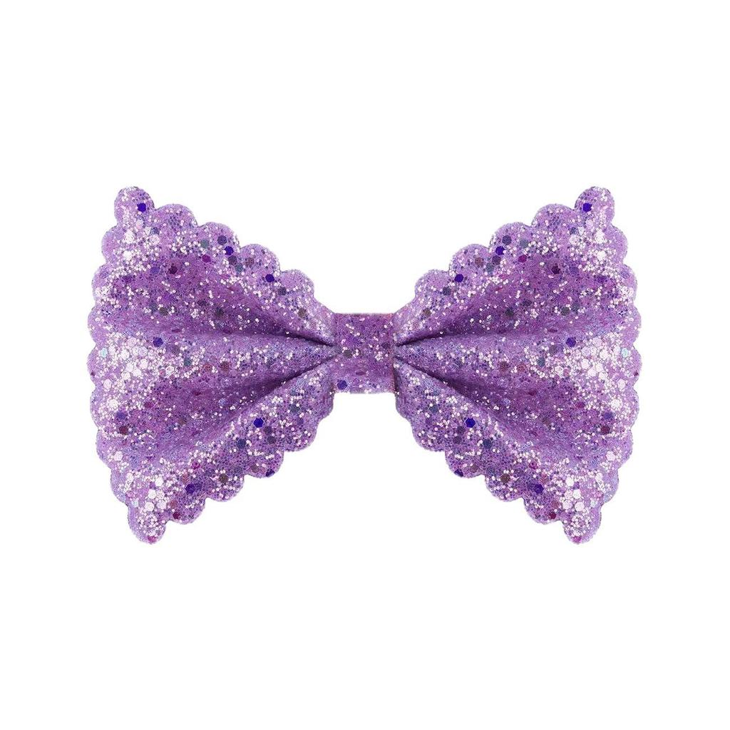 Glitter Bowknot Scallion Powder Hair Clip – Cute and Versatile Hair Accessory for Women and Children