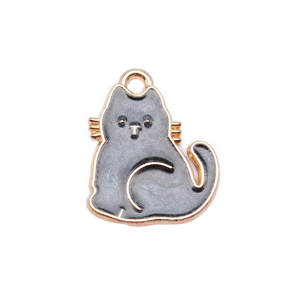 Enamel Charms Cats Pendants For Cute Pet Lover Jewelry Making Accessories