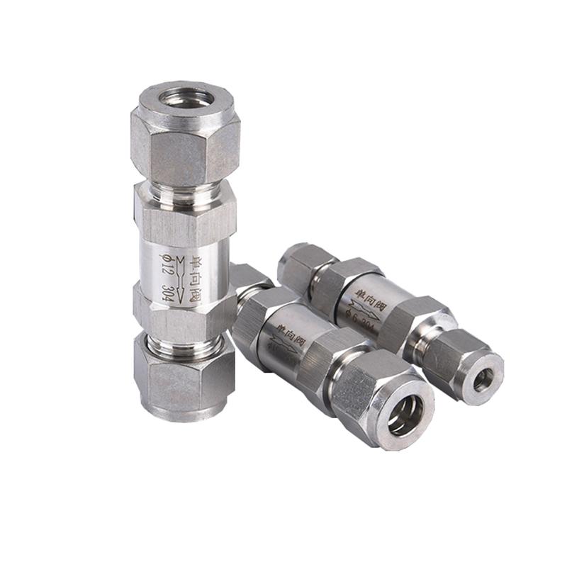 Fit 3/6/8/10/12/18mm 1/8" 1/4" 3/8" 1/2" OD Tube Stainless Steel 304 Ferrule One-way Valve Non Return Check Valves For Water Gas