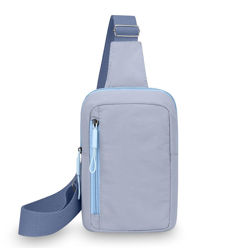 New Solid Simple Sports Chest Bag Women's Crossbody Bag Lightweight and Versatile Shoulder Bag