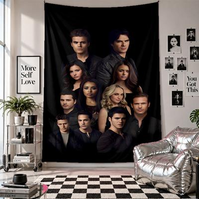 Wall TapestryThe Vampire Diaries Art Hanging Cloth Decorative Background Cover for Room Decoration