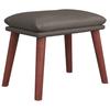 Footstool Gray 45 X 29.5 X 35 Cm Artificial Leather